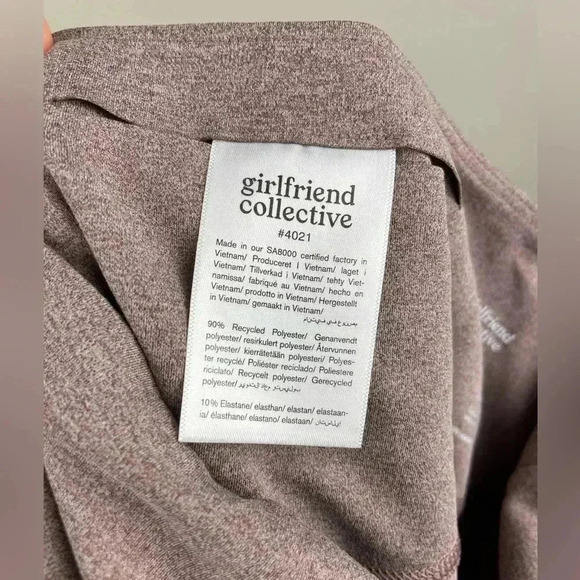 GIRLFRIEND COLLECTIVE Women's Small Mauve Pink High-Rise Compressive Legging - Picture 8 of 10